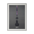 Framed artwork of a tower with a dark gray background cheku Premium Photography Print Skytree